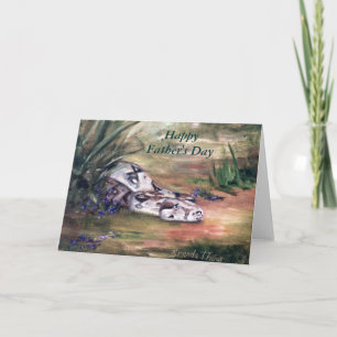 Tarjeta del día del padre de la serpiente Daphne
