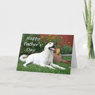 Tarjeta del Día del Padre de Labrador Recuperador