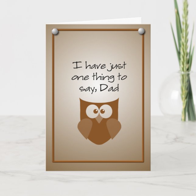 Tarjeta del día del padre de Lechuza Silly (Anverso)