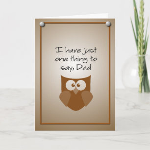 Tarjeta del día del padre de Lechuza Silly