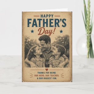 Tarjeta del Día del Padre de los Niños – Tarjeta A