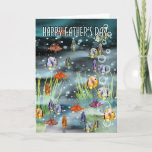 Tarjeta del Día del Padre de los Peces - Tarjeta d