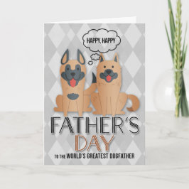 Tarjeta del Día del Padre de los Perros Personalizado y Ar