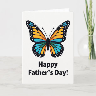 Tarjeta del Día del Padre de Mariposa Verde Azulad