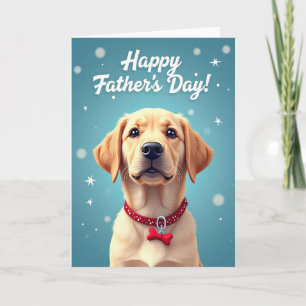Tarjeta del Día del Padre de Mascota Dorada
