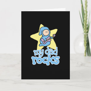 Tarjeta del Día del Padre de Mi Papá Rocks - Fondo