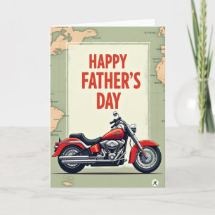Tarjeta del Día del Padre de Moto Clásica