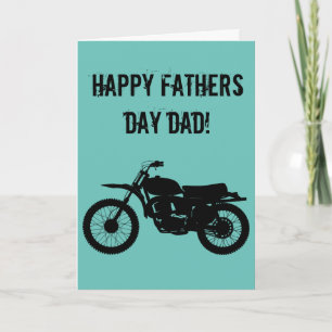 Tarjeta del Día del Padre de moto genial.