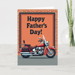 Tarjeta del Día del Padre de Motocicleta