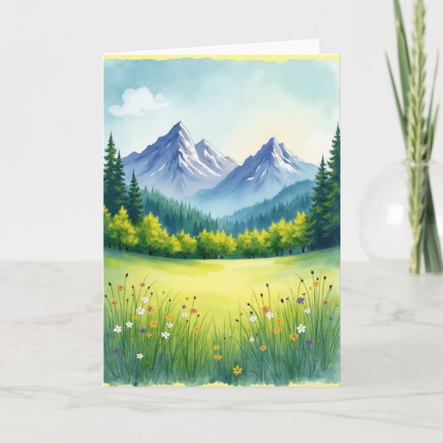 Tarjeta del Día del Padre de Mountain Meadow (Anverso)