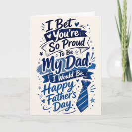 Tarjeta del Día del Padre de Niños Orgullosos de S
