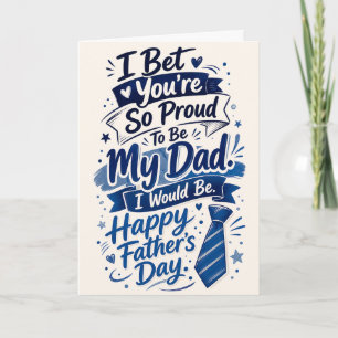 Tarjeta del Día del Padre de Niños Orgullosos de S