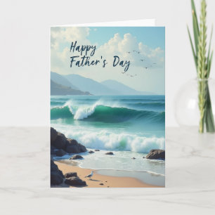 Tarjeta del Día del Padre de Ola Costera