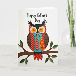 Tarjeta del Día del Padre de Pájaro de Papel
