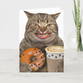 Tarjeta del día del padre de papá de gato