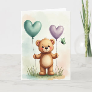 Tarjeta del Día del Padre de Peluche Dulce