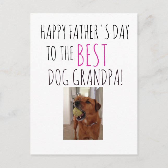 Tarjeta del Día del Padre de perro a perro GRANDPA (Anverso)