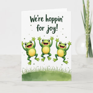 Tarjeta del Día del Padre de Ranas Saltarinas