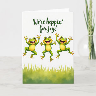 Tarjeta del Día del Padre de Ranas Saltarinas Aleg