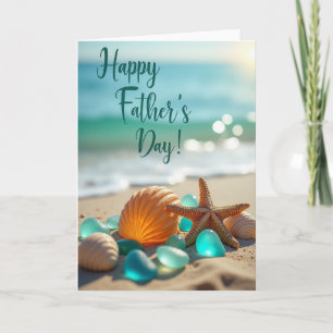 Tarjeta del Día del Padre de Shell Art