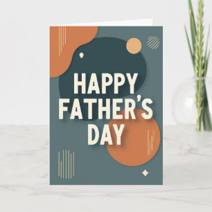 Tarjeta del Día del Padre de Terracota Turquesa