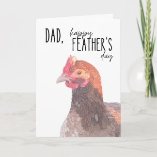 Tarjeta del Día del Padre de un pollo
