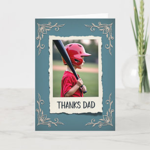 Tarjeta del Día del Padre de Uniforme Carmesí