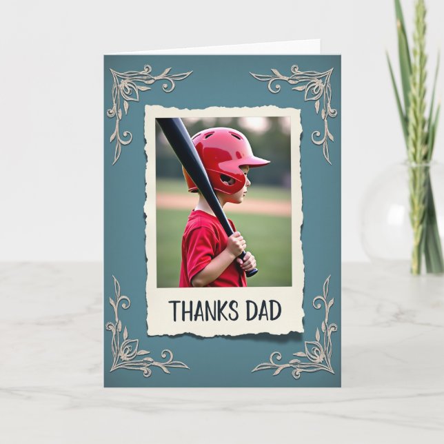 Tarjeta del Día del Padre de Uniforme Carmesí (Anverso)