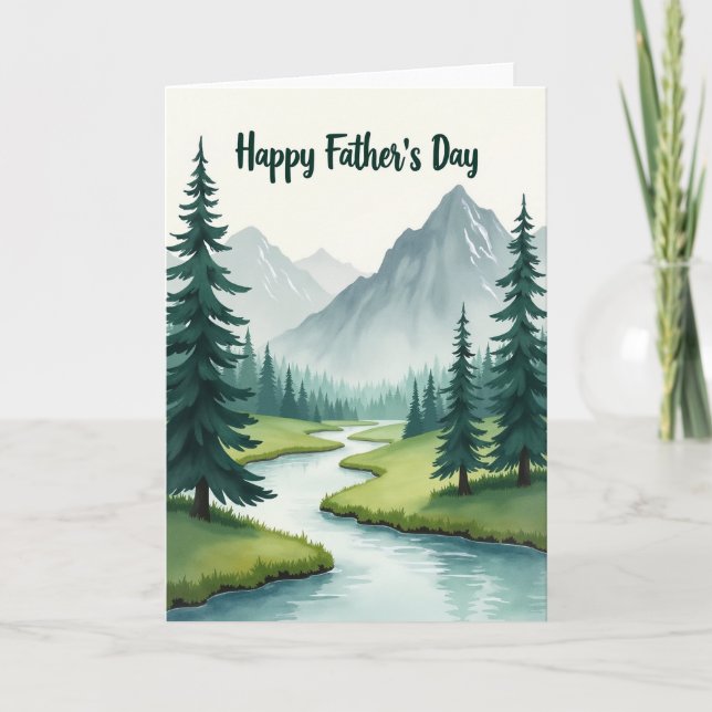 Tarjeta del Día del Padre de Valle Verde (Anverso)