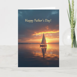 Tarjeta del Día del Padre de velero pacífico