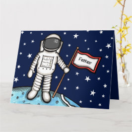 Tarjeta del Día del Padre del astronauta espacial