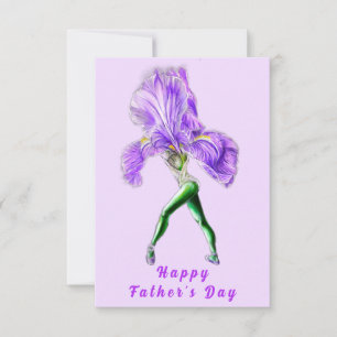 Tarjeta del día del padre del bailarín de ballet d
