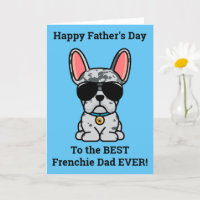Tarjeta del Día del Padre del Bulldog Francés Merl