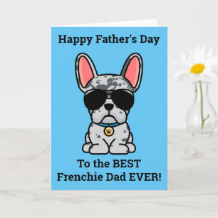 Tarjeta del Día del Padre del Bulldog Francés Merl