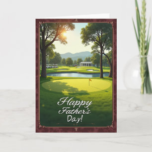 Tarjeta del Día del Padre del Campo de Golf
