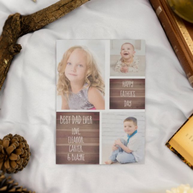 Tarjeta del día del padre del Collage de fotos mod (Subido por el creador)