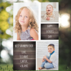 Tarjeta del día del padre del Collage de fotos mod