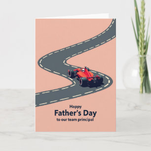 Tarjeta del Día del Padre del Equipo de Carreras