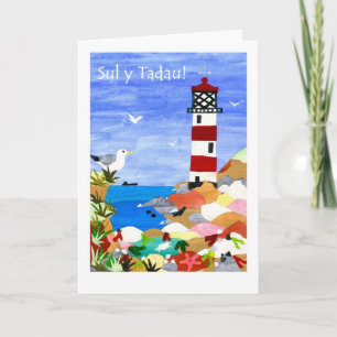 Tarjeta del día del padre del faro - Saludo galés