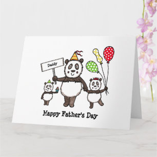 Tarjeta del día del padre del Fiesta Panda persona