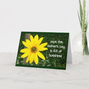Tarjeta del día del padre del girasol