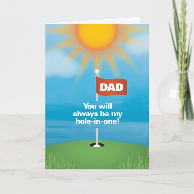 Tarjeta del día del padre del golf (Anverso)