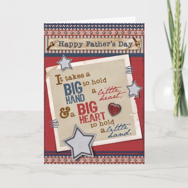 Tarjeta del Día del Padre del Gran Corazón (Anverso)