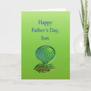 Tarjeta del Día del Padre del Hijo del Golf