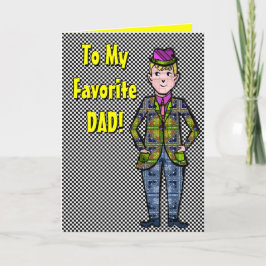 Tarjeta del Día del Padre del Hombre Jugado
