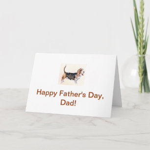 Tarjeta del Día del Padre del Hound Basset