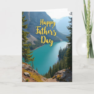Tarjeta del Día del Padre del Lago Glacial