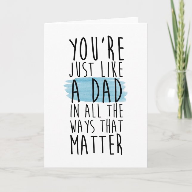 tarjeta del día del padre del padrastro (Anverso)