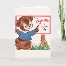 Tarjeta del día del padre del padrino vintage