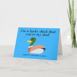 tarjeta del día del padre del "pato afortunado"